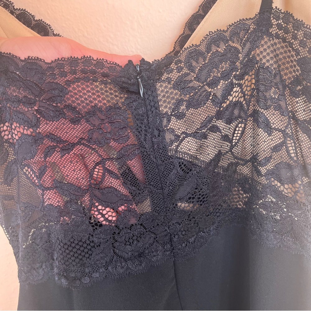 NWOT π₯ Women's Black Lace Mini Dress Haute Monde - Picture 6 of 12